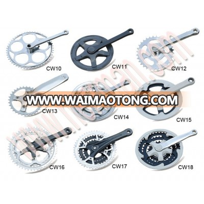 steel bicycle chainwheel and crank